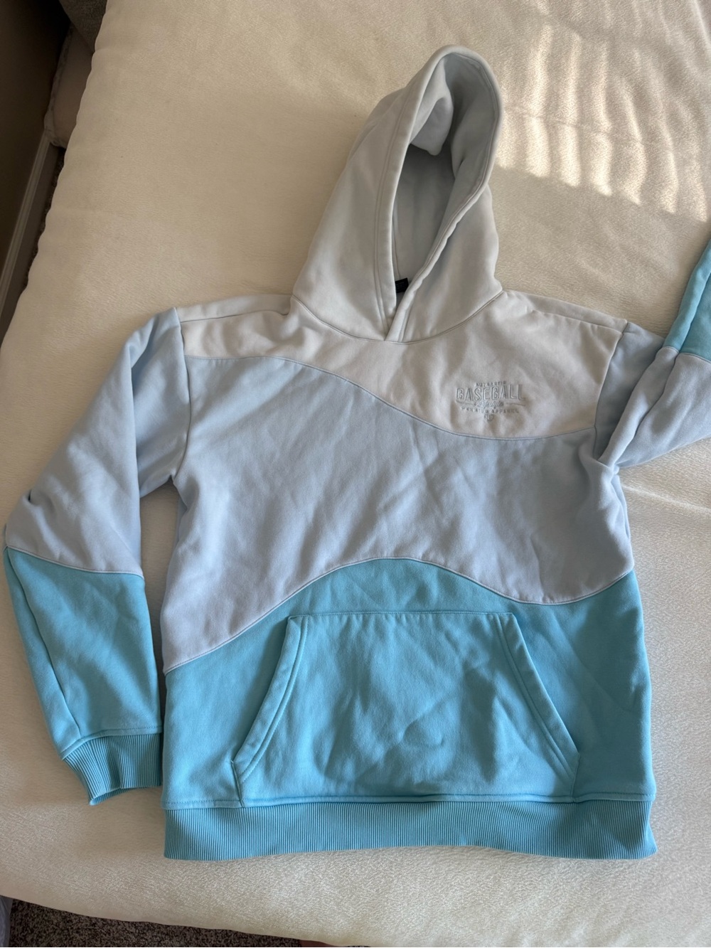 BASEBALL LIFESTYLE 101 Men's Blue Wave Hooded Sweatshirt
